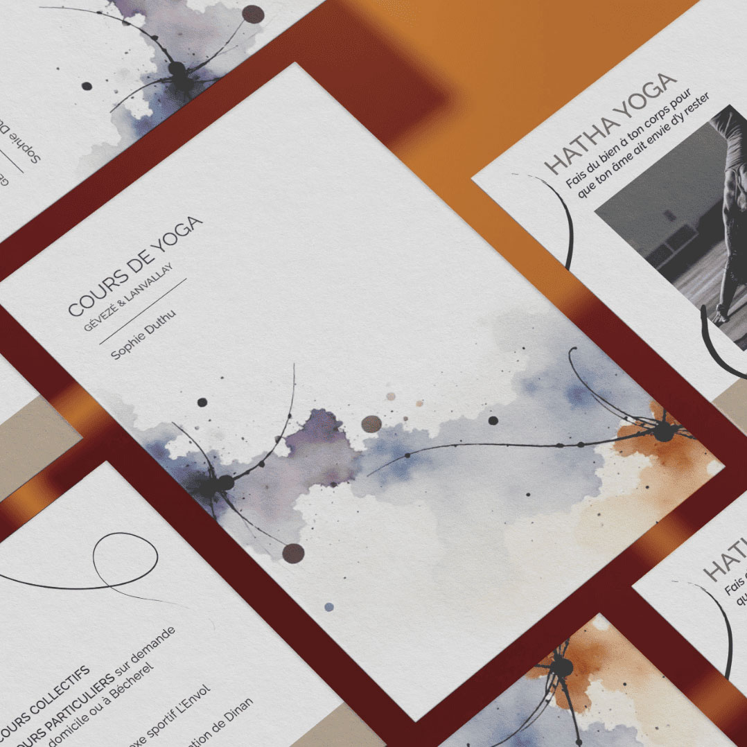 Plaquette Cours de Yoga | Sophie Duthu  - Exemple de travail de Madame C