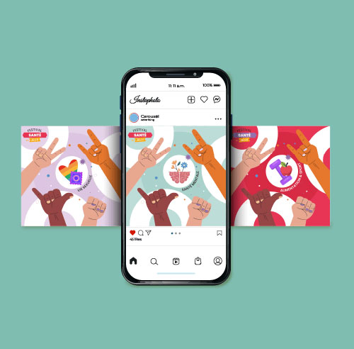 Festival Santé en jeu | réseaux sociaux  - Exemple de travail de Madame C
